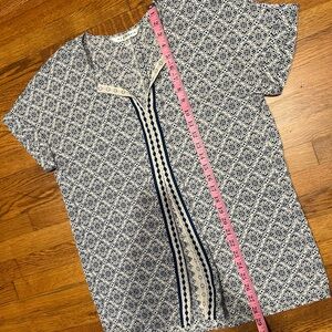 Max Studio patterned blue shirt blouse